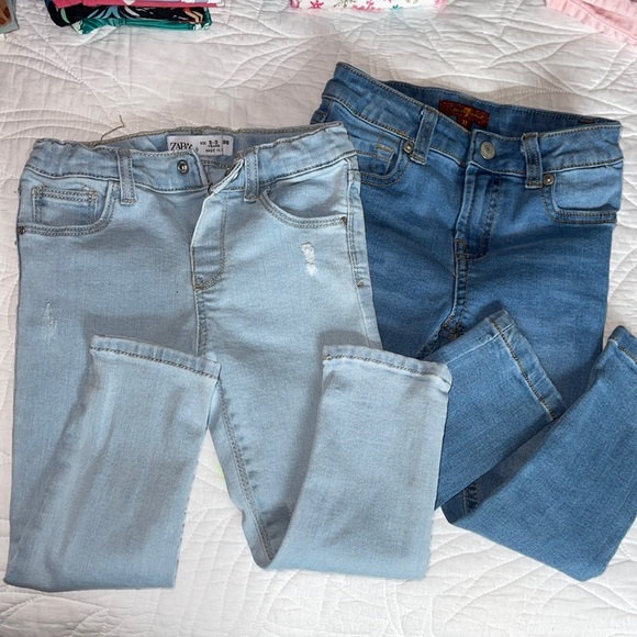 Zara & For All Man Kind Jeans 2-3T & 3T - Picture 1 of 4